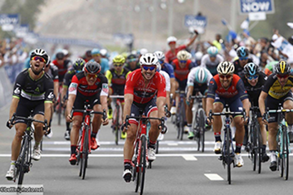 فريق البحرين ميريدا للدراجات يفوز بالجولة الثالثة لطواف دبي