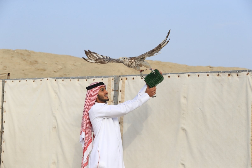 بالصور.. انطلاق منافسات الإسبوع الأخيرة..وناصر بن حمد يشيد بـ"الصقارة"