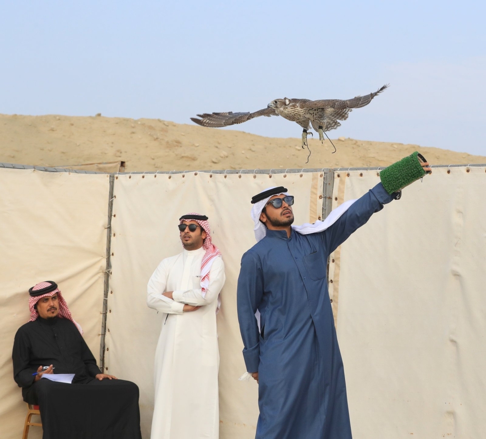 بالصور.. انطلاق منافسات الإسبوع الأخيرة..وناصر بن حمد يشيد بـ"الصقارة"