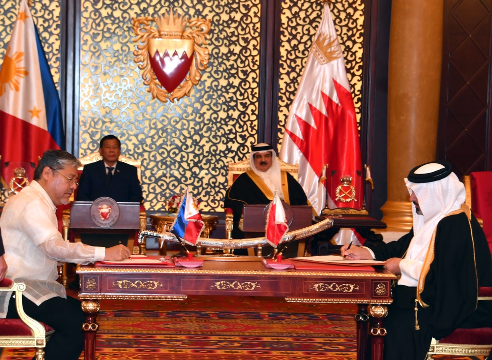 قمة بحرينية فلبينية تثمر 4 اتفاقيات ومذكرات تفاهم