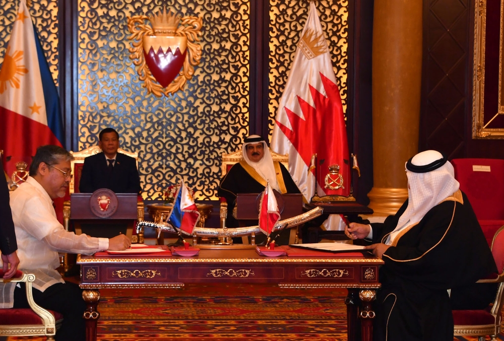 قمة بحرينية فلبينية تثمر 4 اتفاقيات ومذكرات تفاهم