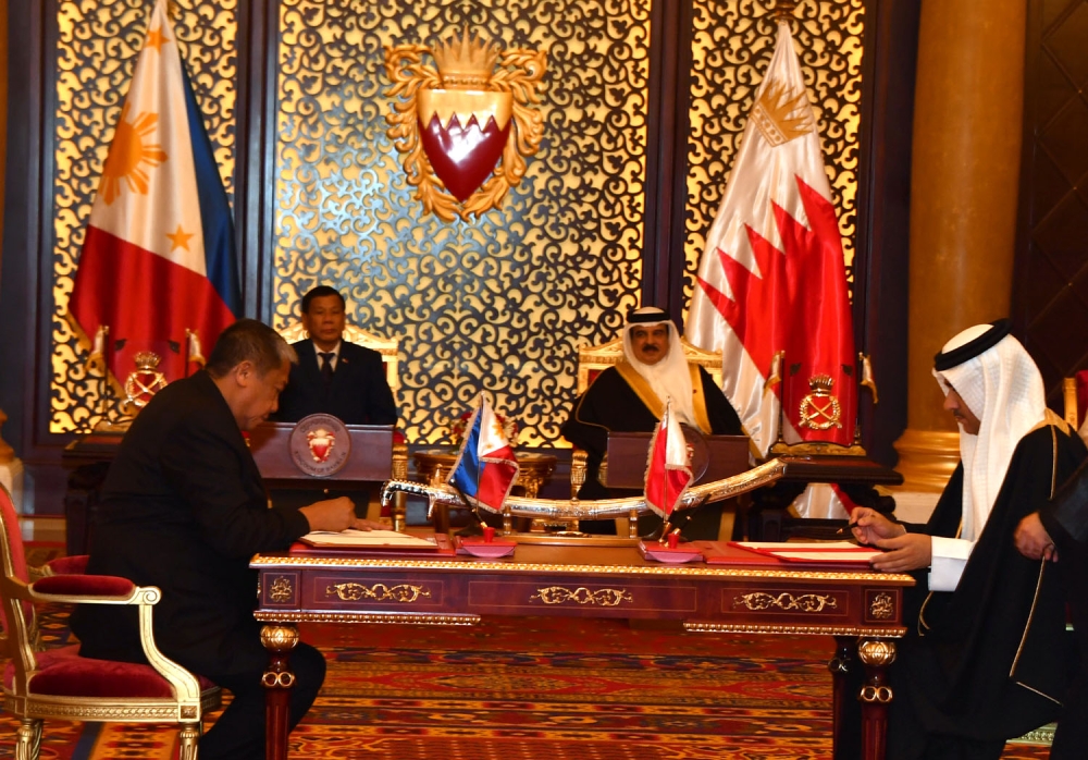 قمة بحرينية فلبينية تثمر 4 اتفاقيات ومذكرات تفاهم