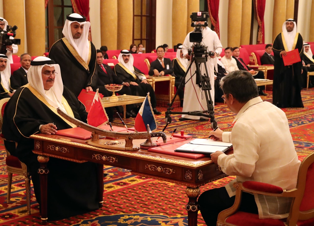 قمة بحرينية فلبينية تثمر 4 اتفاقيات ومذكرات تفاهم