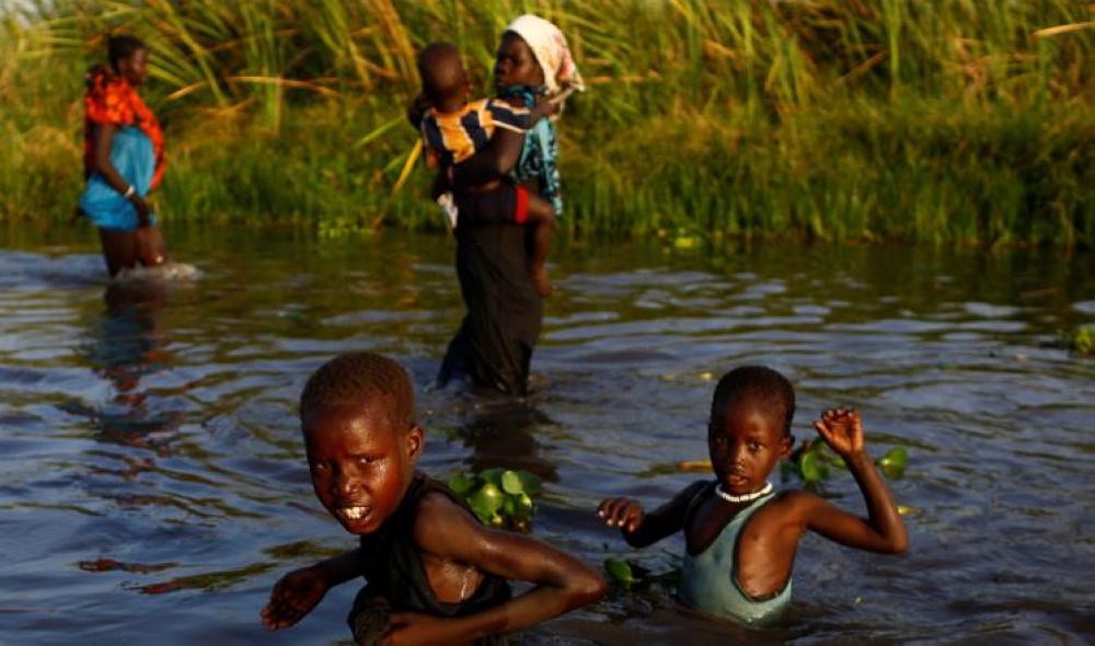 جوعى جنوب السودان يقتاتون زنابق المياه