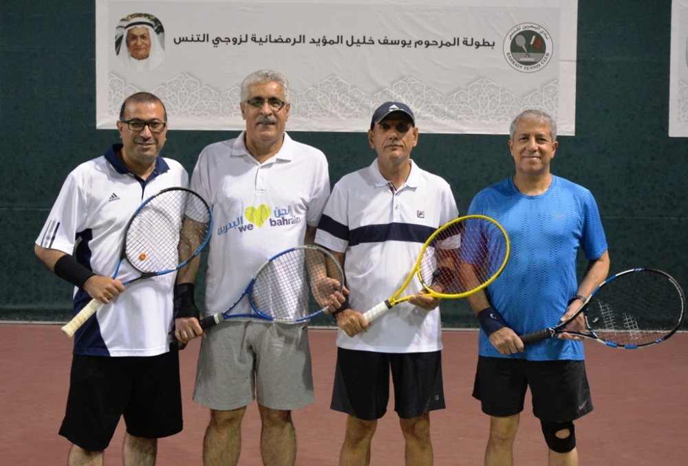 بدء الأدوار النهائية لبطولة المرحوم يوسف المؤيد الرمضانية لزوجي التنس