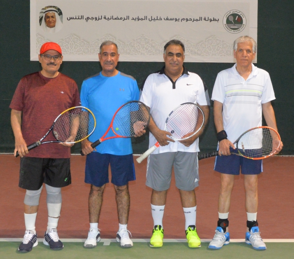 بدء الأدوار النهائية لبطولة المرحوم يوسف المؤيد الرمضانية لزوجي التنس