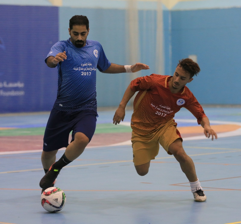 تأهل فرق ناصر بن حمد وفيصل بن حمد وسلطان بن حمد وخالد بن سلمان لقبل نهائي القدم للصالات