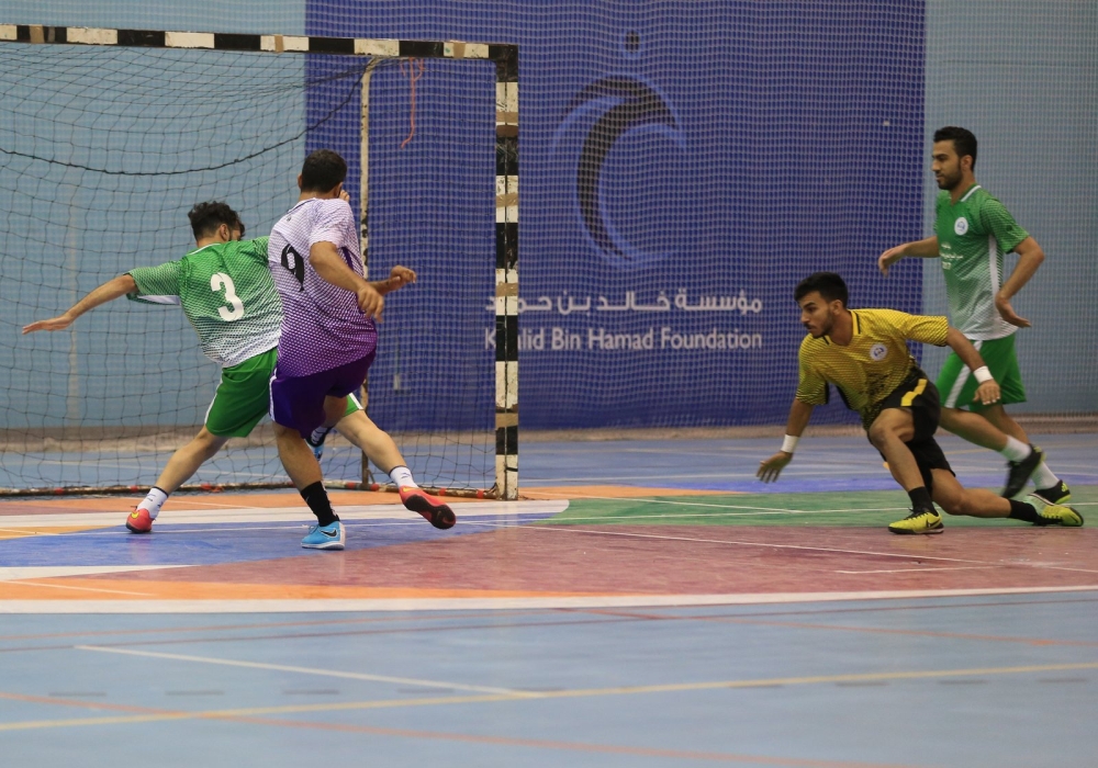 تأهل فرق ناصر بن حمد وفيصل بن حمد وسلطان بن حمد وخالد بن سلمان لقبل نهائي القدم للصالات