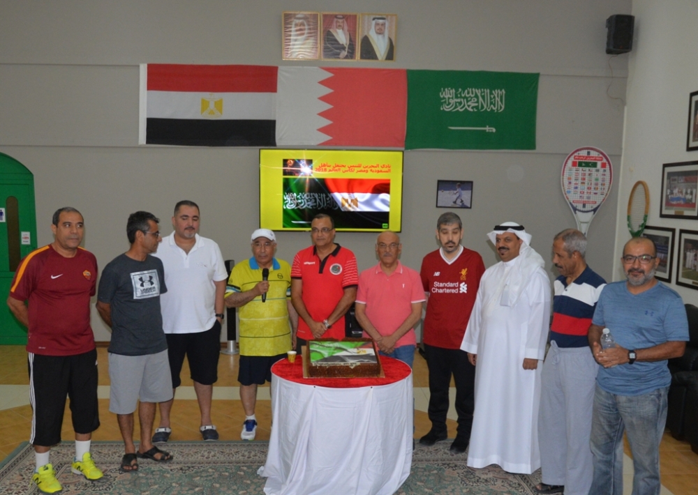 نادي التنس يحتفل بتأهل السعودية ومصر لمونديال روسيا 2018