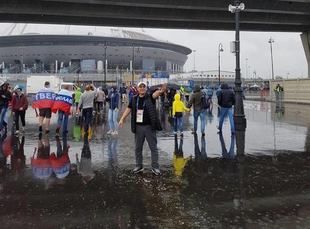 أمطار شديدة قبل انطلاق مباراة مصر وروسيا