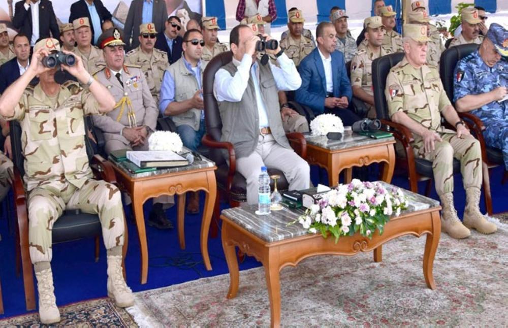 السيسى يشهد الرماية الصاروخية لوحدات الدفاع الجوى المصرية