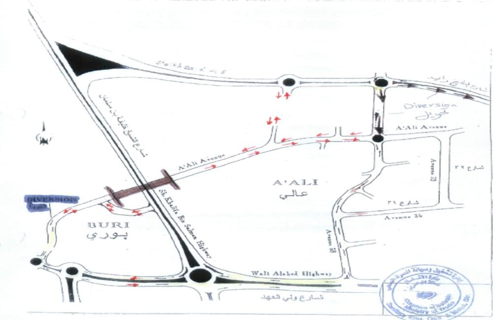 "الأشغال" تغلق نفق بوري لتنظيف شبكة تصريف المياه