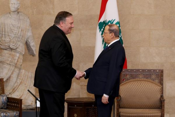 بومبيو من بيروت: "حزب الله" يزعزع استقرار المنطقة ويجلب الخراب للبنانيين