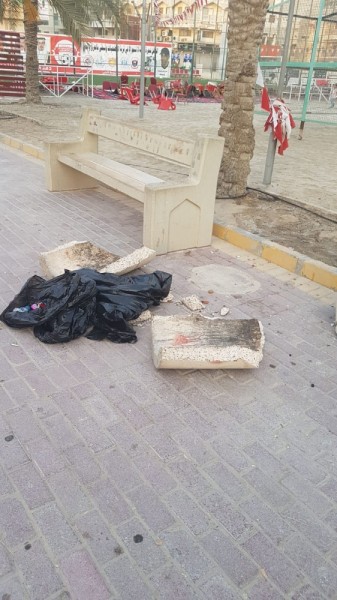 أعمال تخريب متعمدة في حديقة الكازينو