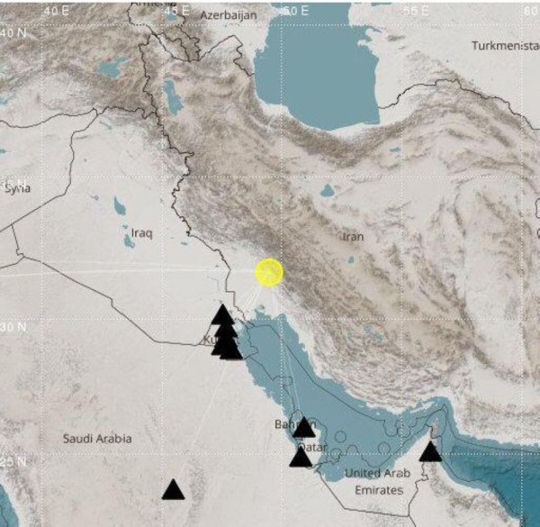 الشبكة الوطنية الكويتية لرصد الزلازل ترصد زلزالاً غرب إيران