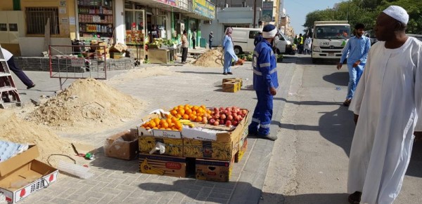 "الجنوبية": حملات واسعة لإزالة الباعة الجائلين في الرفاع