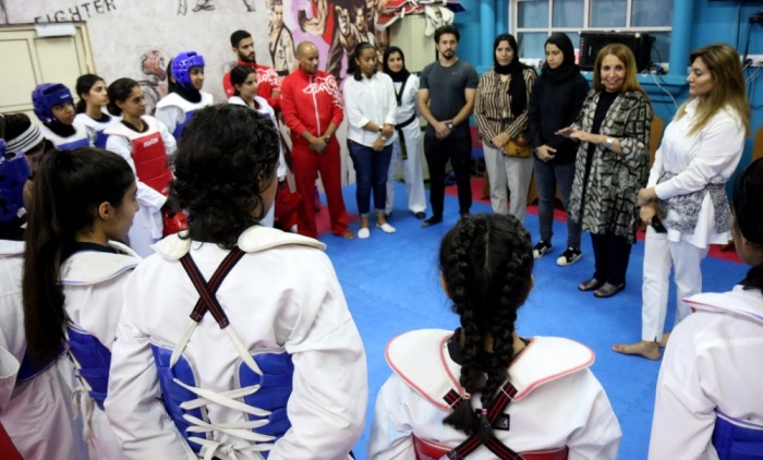 حياة بنت عبدالعزيز تطلع على تحضيرات "سيدات التايكوندو" لرياضة المرأة الخليجية