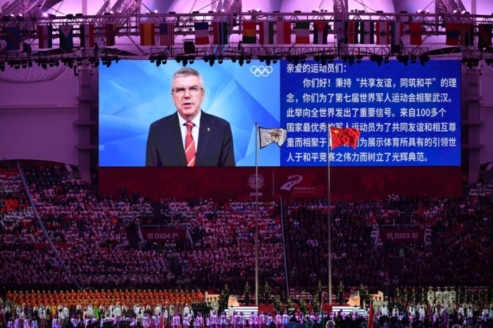 بعثة المنتخبات العسكرية لقوة الدفاع تشارك في حفل افتتاح دورة الألعاب الرياضية بالصين