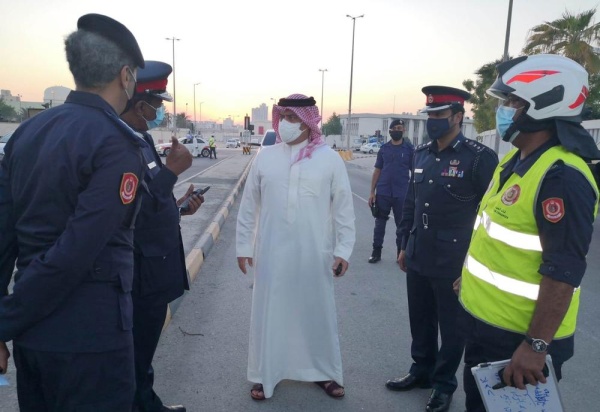 بالصور | أعمال تأمين محطة وقود الجفير.. وتواجد رئيس الأمن العام