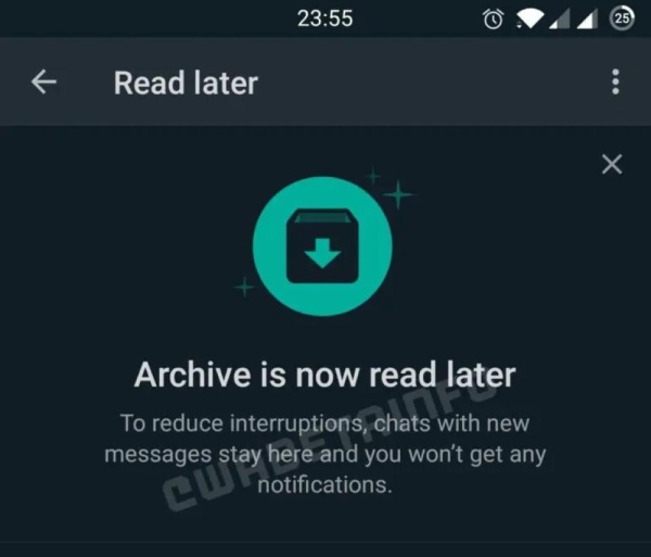 واتساب تختبر ميزة القراءة لاحقًا لمنع الإزعاج