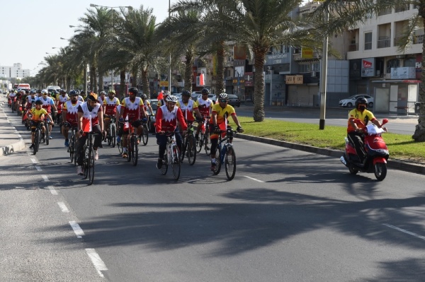 "العاصمة" و"الشمالية" تنظمان مسيرة دراجات هوائية من قلعة البحرين إلى بيت الجسرة