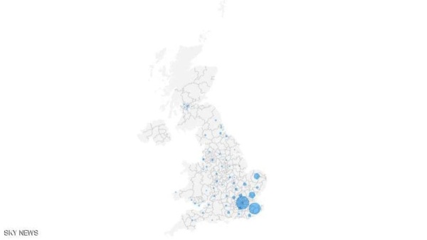 أين ينتشر كورونا المتحور في بريطانيا؟