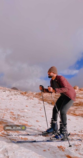 بالصور.. الزائر الأبيض في شمال السعودية