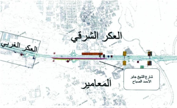 الحكومة: مشروعان لتطوير شارع العكر بـ 2.1 مليون دينار