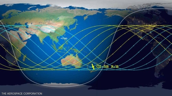 تحديد «موعد ومكان» وصول الصاروخ الصيني إلى الأرض