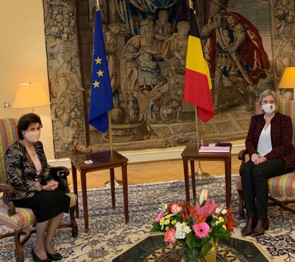 سفيرة البحرين في بروكسل تجتمع مع رئيسة "النواب البلجيكي"