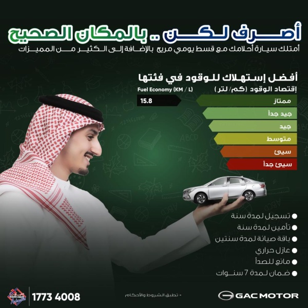 "التسهيلات": عروض مميزة على طرازات "جيه ايه سي" الشبابية المميزة