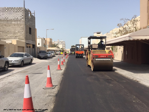 الخياط: 75% نسبة إنجاز مشروع تصريف مياه الأمطار بمنطقة العكر