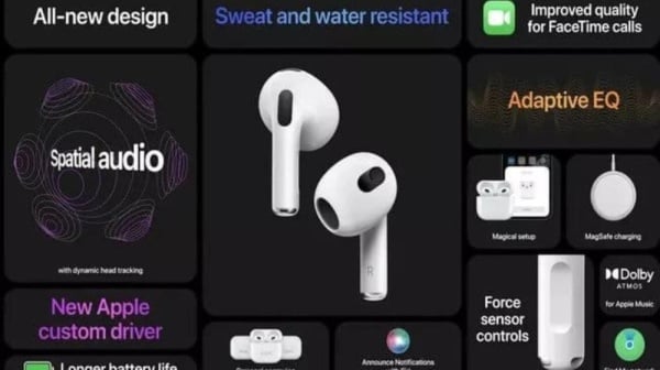 آبل تعلن عن الجيل الثالث من AirPods