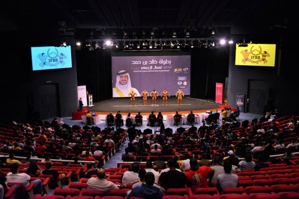 اقبال واسع وحماس جماهيري كبير بأولى نسخ بطولة خالد بن حمد لكمال الأجسام