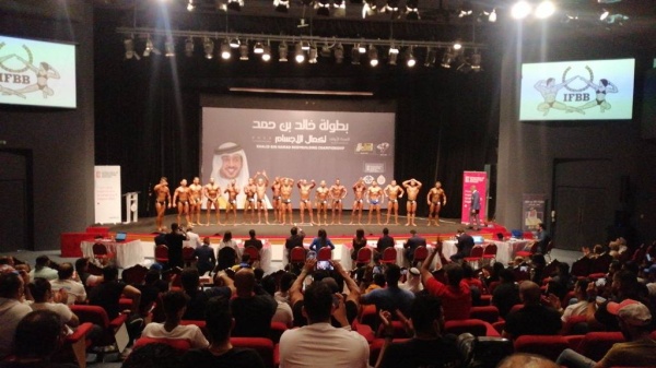 اقبال واسع وحماس جماهيري كبير بأولى نسخ بطولة خالد بن حمد لكمال الأجسام