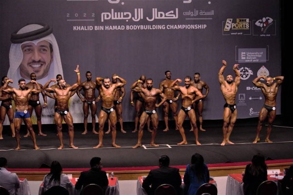 اقبال واسع وحماس جماهيري كبير بأولى نسخ بطولة خالد بن حمد لكمال الأجسام