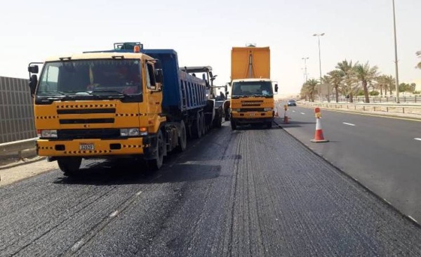 الأشغال: البدء في أعمال إعادة تأهيل شارع الشيخ خليفة بن سلمان