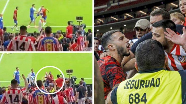 اعتداء وطرد مُنتظر.. شجار بين لاعب ومشجع يشعل أزمة في أتلتيكو مدريد