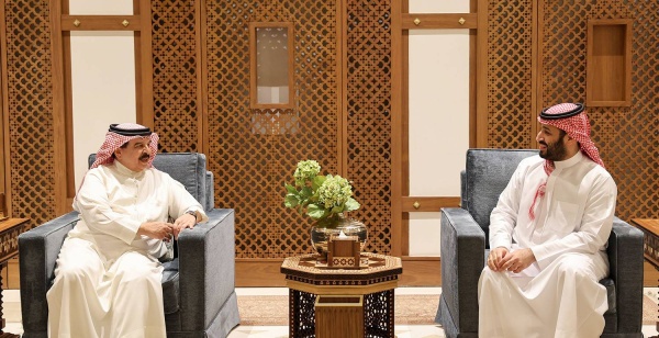 الملك المعظم يلتقي ولي العهد السعودي