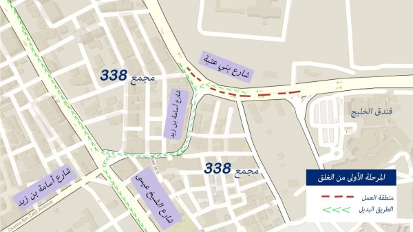 &laquo;لأشغال&raquo;: غلق المسار الأيسر على شارع بني عتبة باتجاه شارع الفاتح ولمدة شهر