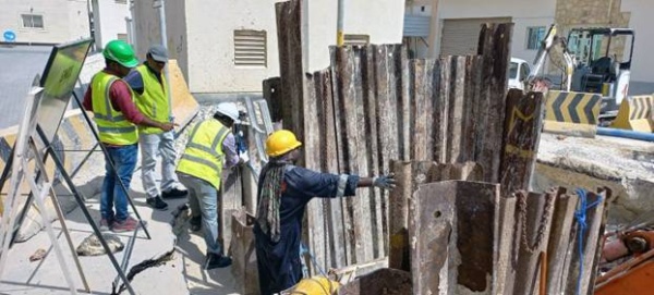 الأشغال: البدء بمشروع إنشاء شبكة الصرف الصحي بمنطقة البديع &ndash; مجمع 550