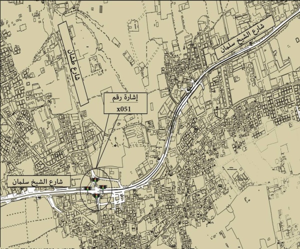 الأشغال: تعديل نظام الإشارة الضوئية الواقعة على شارع الشيخ سلمان مع شارع طشان