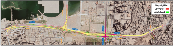 "الأشغال": غلق تقاطع شارع الفاتح مع شارع أوال