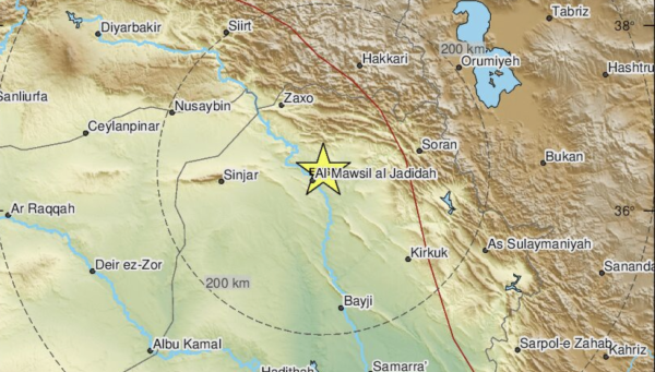 هزتان أرضيتان تضربان نينوى وأربيل شمال العراق