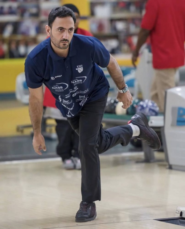 عبدالله عبدالكريم يتصدر مسابقة الرجال ببطولة خالد بن حمد الثانية للبولينج