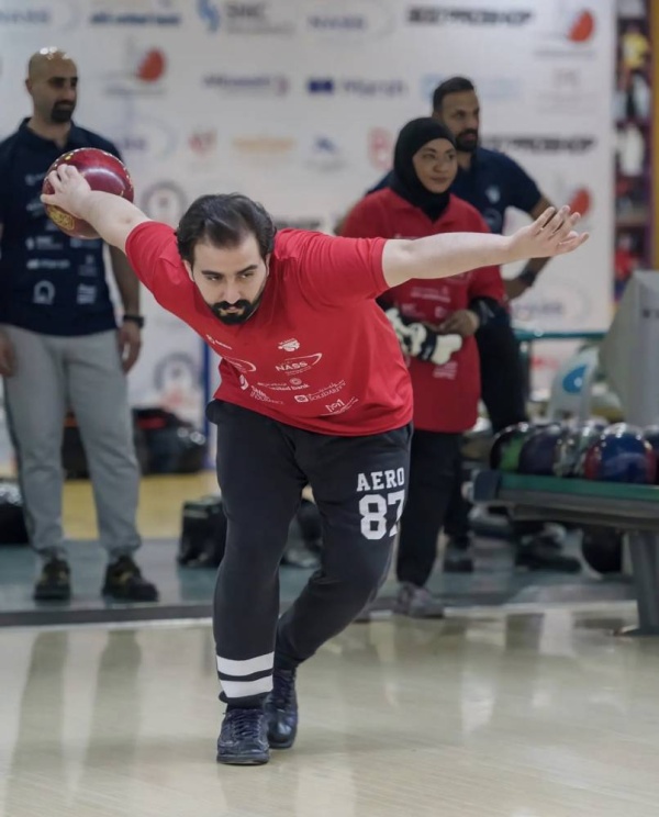 عبدالله عبدالكريم يتصدر مسابقة الرجال ببطولة خالد بن حمد الثانية للبولينج