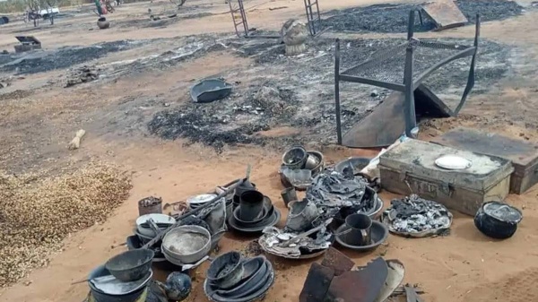 نار تخرج من باطن الأرض وتلتهم قرية سودانية بأكملها