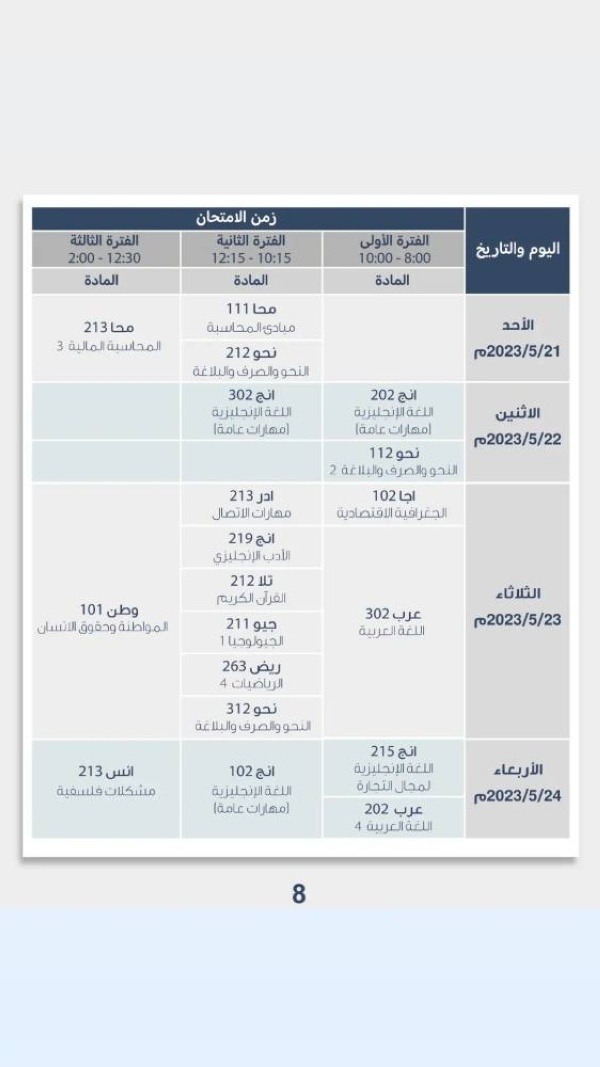 بالصور.. تعرف على مواعيد الامتحانات النهائية للفصل الثاني لجميع المراحل