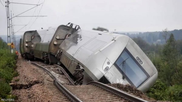 جرحى في خروج قطار عن مساره في السويد