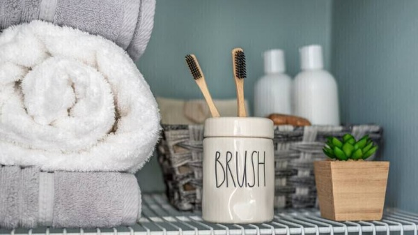 Why not keep your toothbrush in the bathroom?